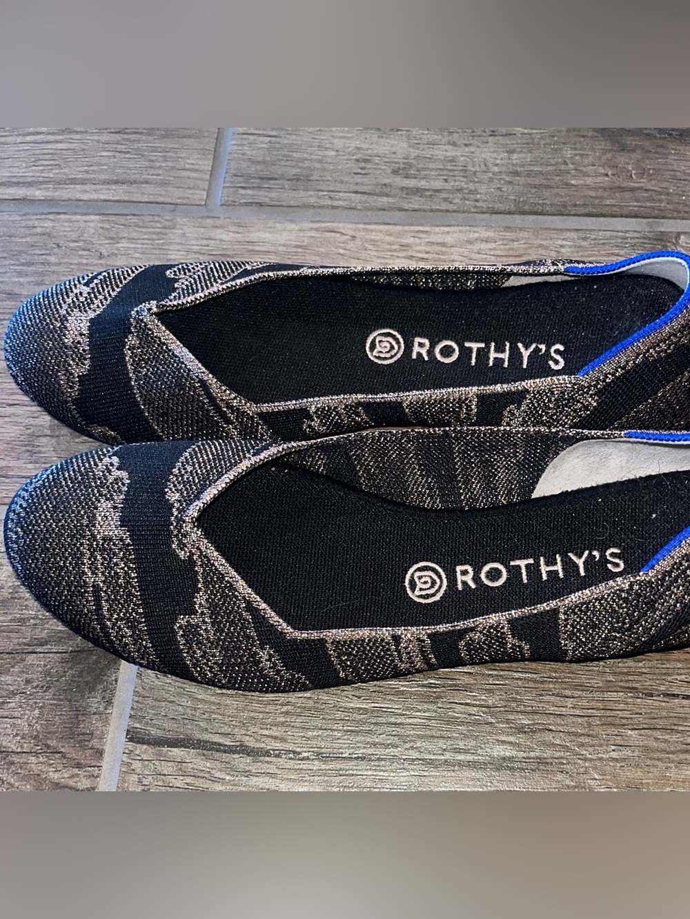 Rothy's Golden Shimmer round toe Ballet Flats - Picture 2 of 5